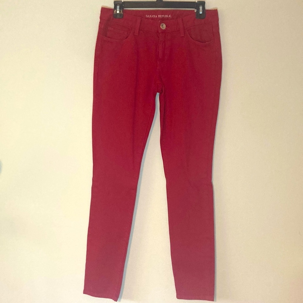 Banana Republic Jeans Women's 27 Red Straight  Denim excellent condition
